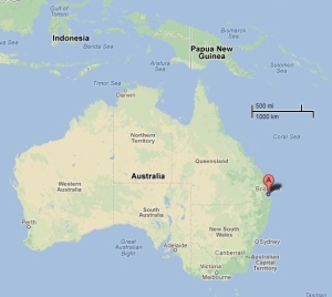 PNG and Australia map